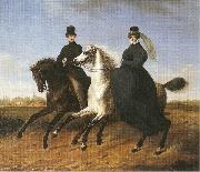 General Krieg of Hochfelden and his wife on horseback Marie Ellenrieder